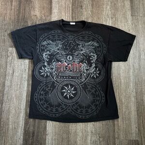 Vintage AC/DC Black Ice All Over Print Tour Tee Shirt
